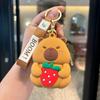 Cute Cartoon Capybara Silicone Coin Purse Keychain Portable Earphone Storage Bag Car Bag Accessories Pendant Children'S Gifts
