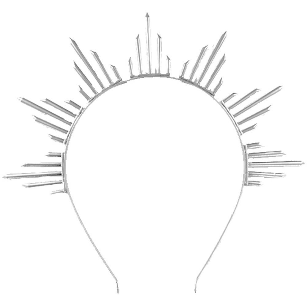 Lolita Spiked Headpiece Gothic Renaissance Cosplay Headband Women Halo Sun Crown  Birthday Party
