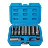 11Pcs Bolt Nut Extractor Set Stripped Nut Remover Set Broken Lug Nut Extraction Remover Socket Set