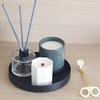 Black Metal Round Candle Tray Farmhouse Modern Home Decor Serving Plate 7.8 Inch