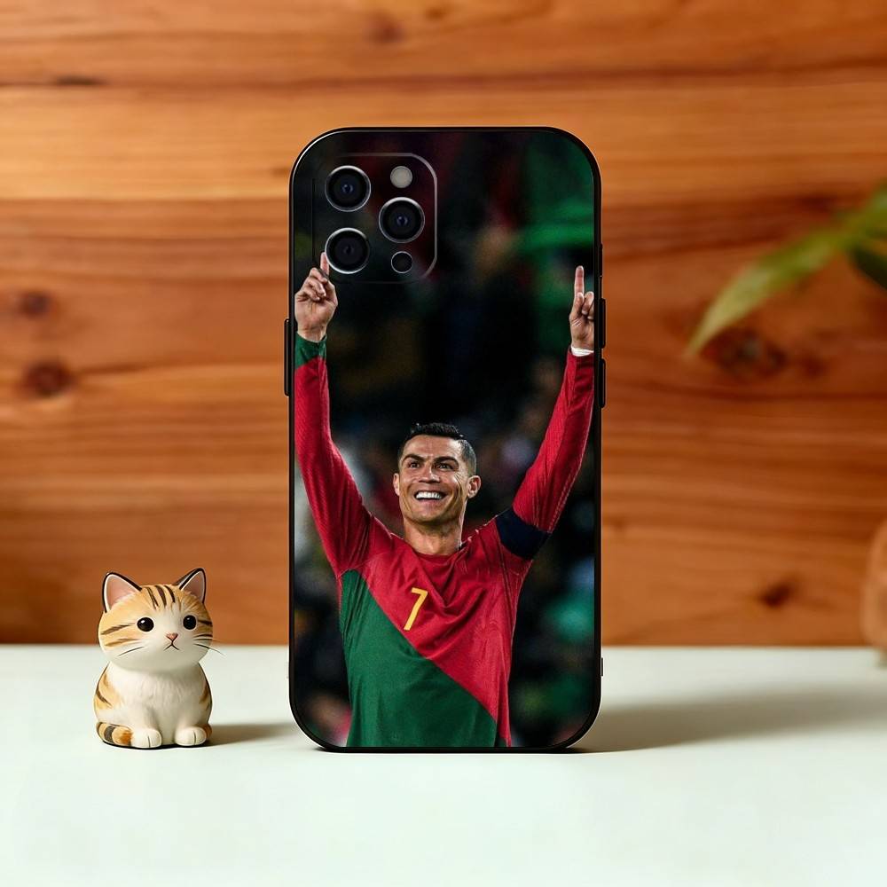 Чехол для телефона C-Ronaldo Для iPhone 17, 16, 15, 14, 13, 12, 11 Plus, Pro Max, Другие Мягкий Черный Чехол