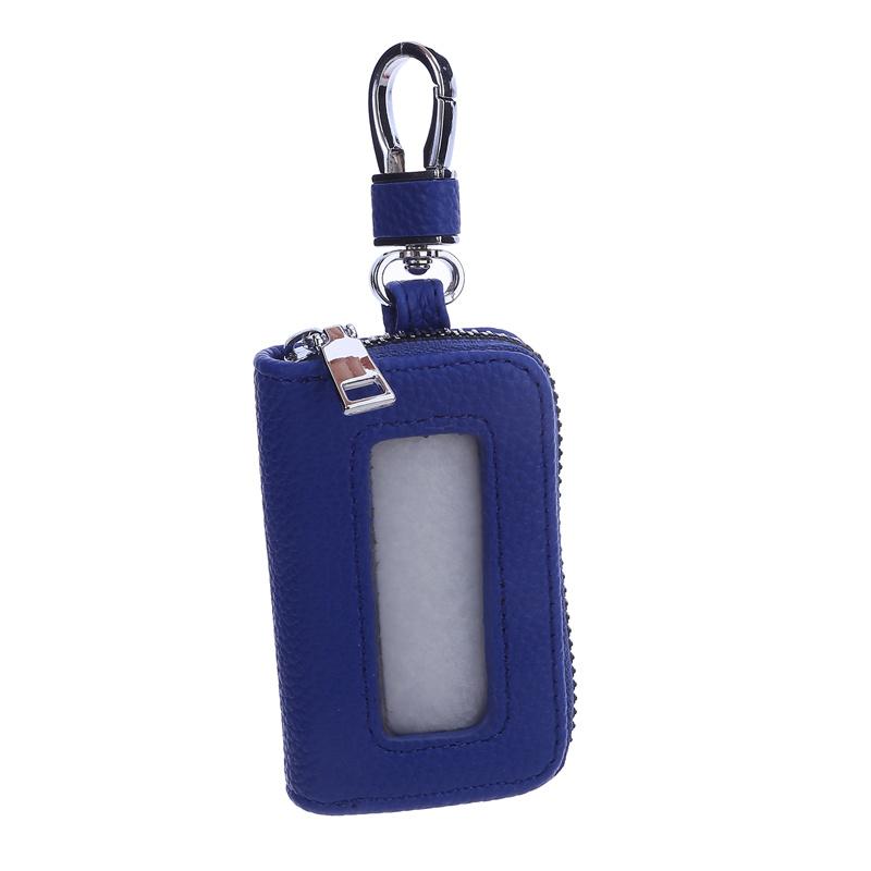 Водонепроницаемая кожаная сумка для ключей от автомобиля с видимым окном, автоматический замок с дистанционным управлением, кошелек для ключей