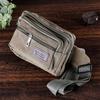 Compact Wear-Resistant Canvas Waist Bag: Multifunctional, Large Capacity, Anti-Theft, Simple Fashion
