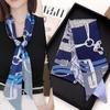 Spring and Autumn Thin and narrow long silk scarves Women's Korean version Summer decoration with shirts, suits, scarves, headbands, streamers, tied b