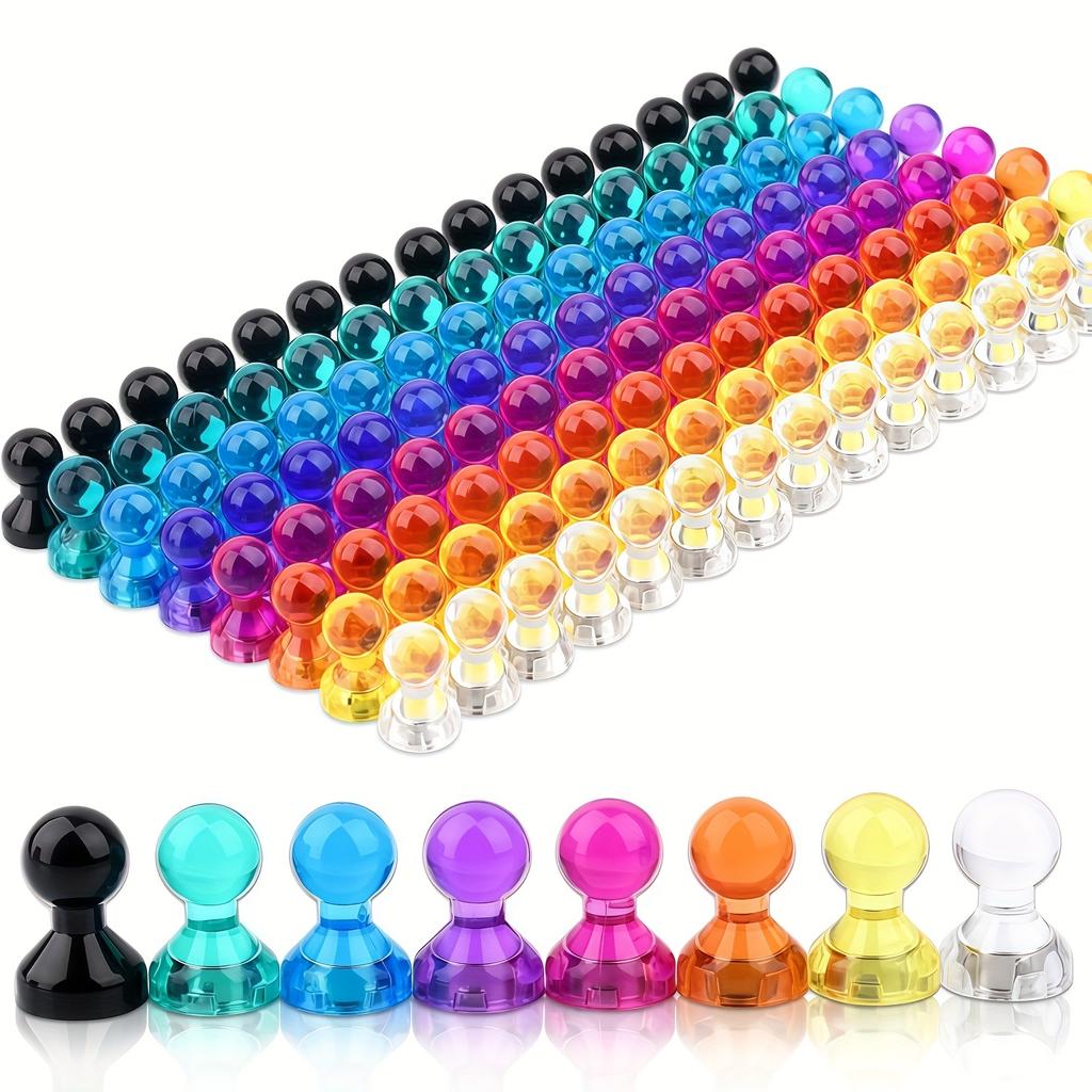 50 шт. Красочные Практичные Круглые Магниты, Подходят для Фотографий на Холодильник, Заметок, Магнитов для Белой Доски, Офисных Магнитов, Магнитов для Карты