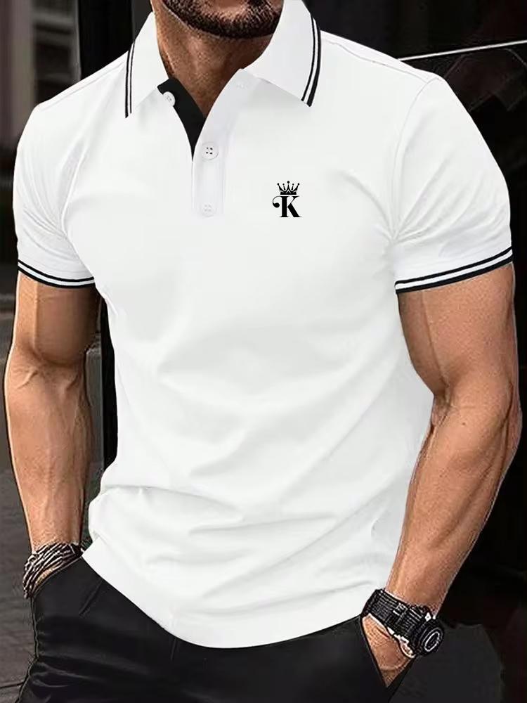 Men's Summer Casual Fashion Polo Shirt Short Sleeve Lapel Top