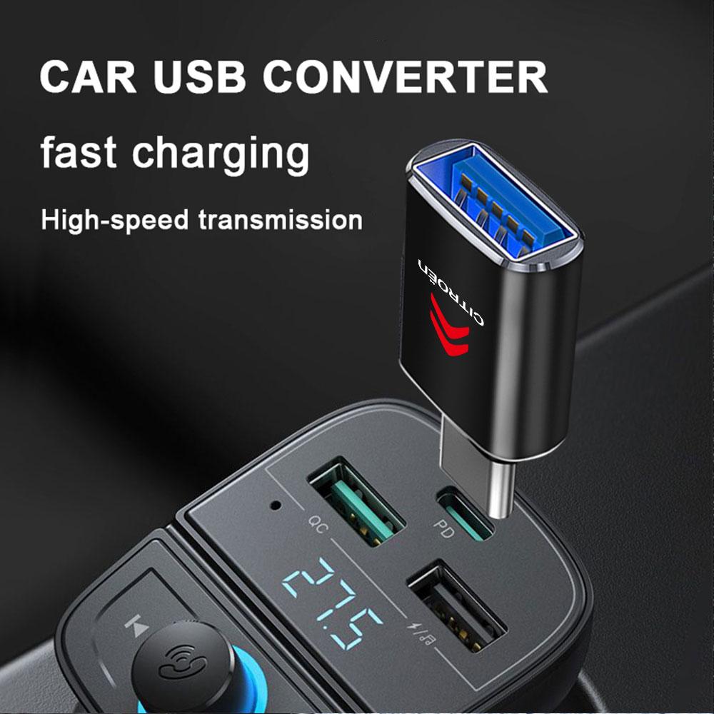 OTG USB 3.0 To Type C Adapter Mini Converter Phone Charging Cable Charger For Citroen C1 C3 C4 C4L C5 C6 VTS C-ELYSEE DS3 DS5 DS