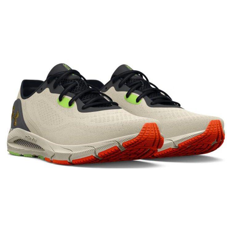 Under Armour HOVR Sonic 5 Удобная Ткань Низкий Верх Повседневные Беговые Кроссовки Мужские кроссовки Коричневые 3025649-101