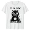Its Fine Im Coffee Humor Herren T Shirt Daunisex Grafik Top Vintage Washed Comfortable Designer Clothes Casual Soft Unisex