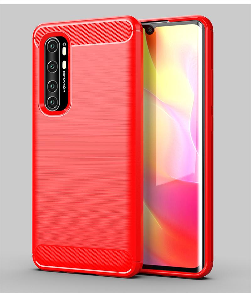Для Xiaomi Mi Note 10 Lite Чехол Резиновый Бампер Чехол из Углеродного Волокна Для Xiaomi Mi Note 10 Lite Чехол для Телефона Для Mi Note 10 Lite Чехол