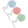 2m Automatic Rewind Tape Measure, Set of 3 Colors: Blue, Green, and Pink. 200cm (79 Inches) Bust and Waist Measurements with Double-Sided Graduations