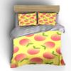Peach Print Bedding Set Bedding Duvet Cover Set Duvet Cover Pillowcases  (1 * Duvet Cover 2 * Pillowcases, without duvet insert)