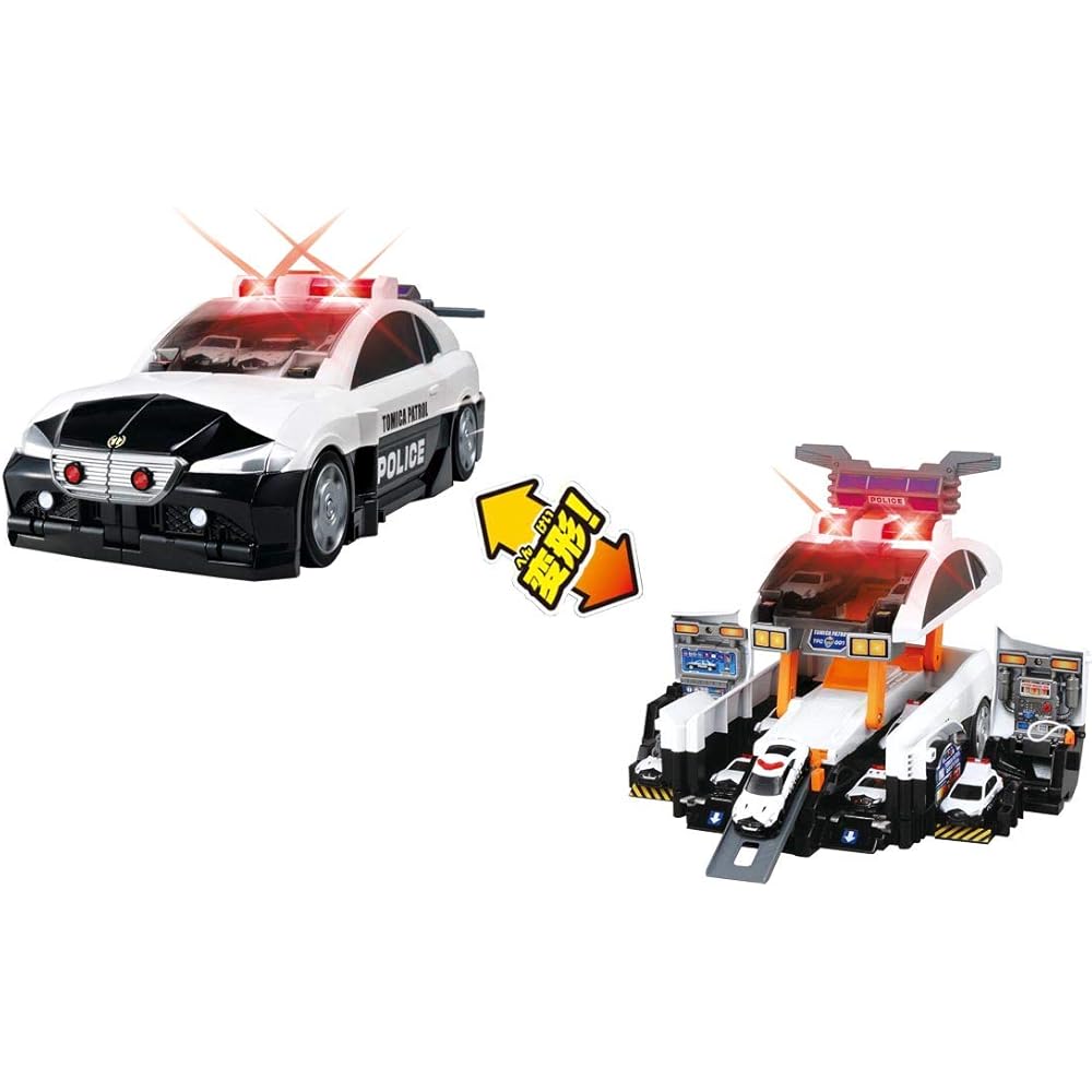 Takara Tomy Tomica Big Transforming Police Car Toy Miniature Vehicle for Boys and Girls Age 3 and Up