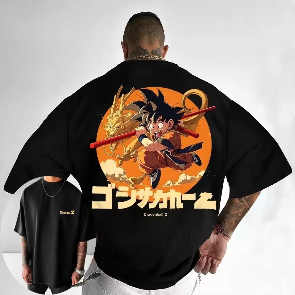 Dragon Ball Модные Горячие Товары Аниме Футболка с Принтом Goku Летняя Новинка 2026 Мужская и Женская Свободная Повседневная Уличная Мода Топ