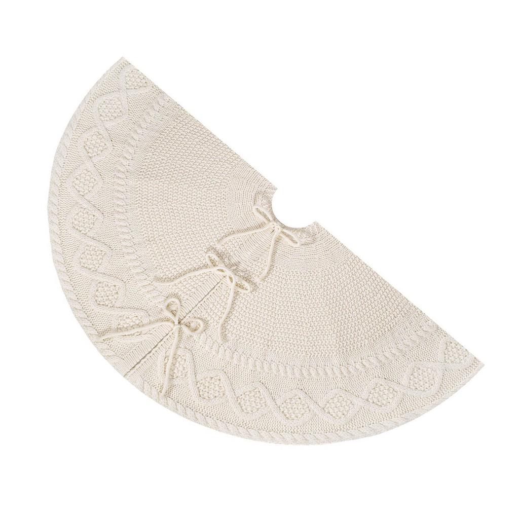 Стильная белая юбка для рождественской елки Теплая и элегантная белая юбка для пола для рождественской елки Стильное украшение для елки