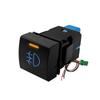 12V Car Push Button Switch Orange Blue Light Fixed Momentary Switch For Toyota Camry Altis RAV4 LC300 2022 Prado 150s 2020