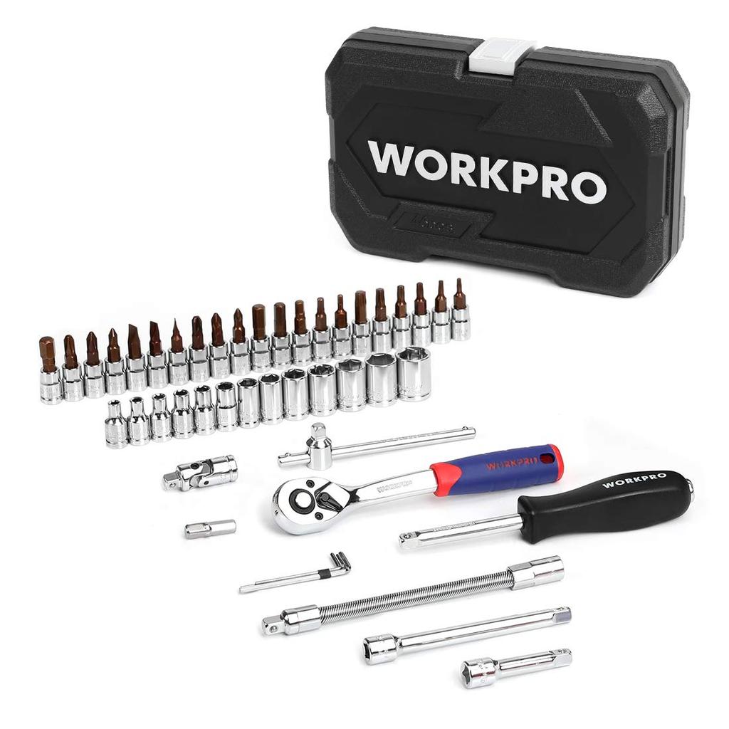 WORKPRO Socket Set 6.35mm (1/4") Offset