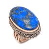 Lapis Lazuli Gemstone Handmade Copper Jewelry Ring Size 7