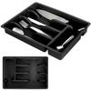 Insert De Tiroir - Noir - Universel - 36 X 25.5 X 6 Cm - Plastique - 5 Compartments