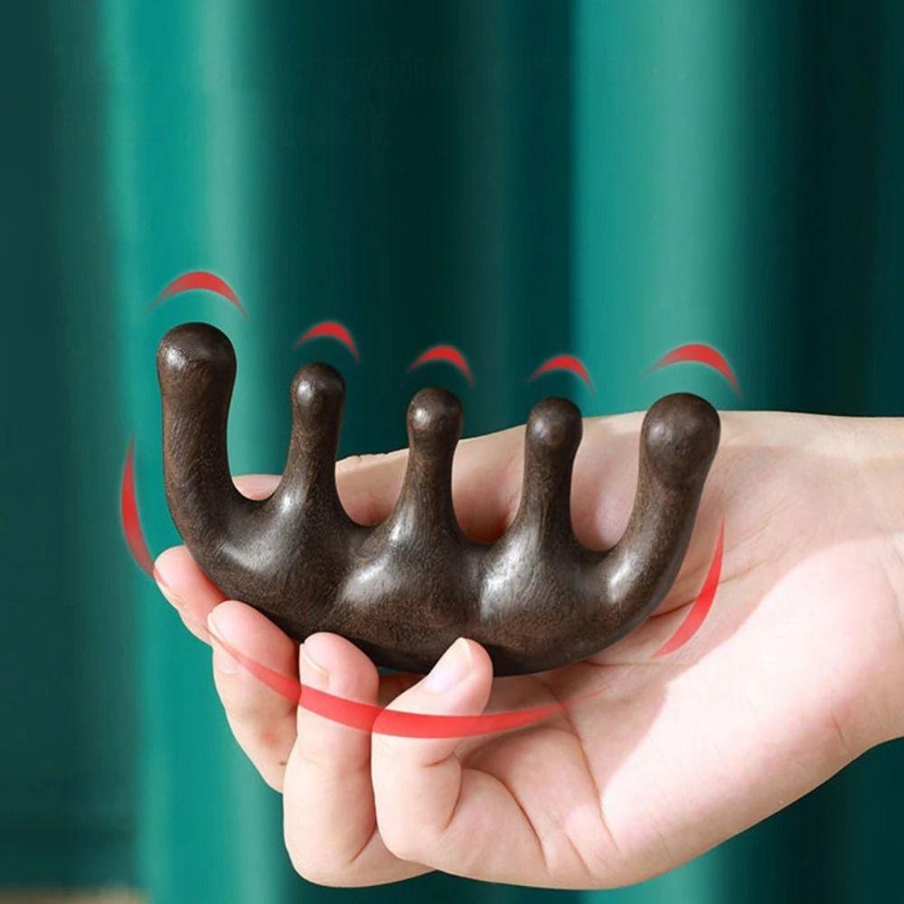 Blood Circulation Meridian Massage Comb Sandalwood Scalp Meridian Massager Face Eye