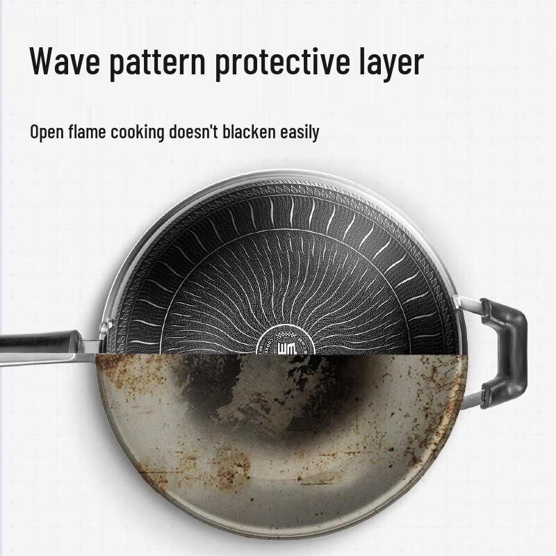 COOKER KING 316 Stainless Steel Non-stick Honeycomb Wok