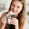 Держатель для стаканчика мороженого Cuddles, 3D-печатный стакан с ручкой и ящиком для закусок, Милый герметичный держатель для стаканчика мороженого, Подарок для любителей