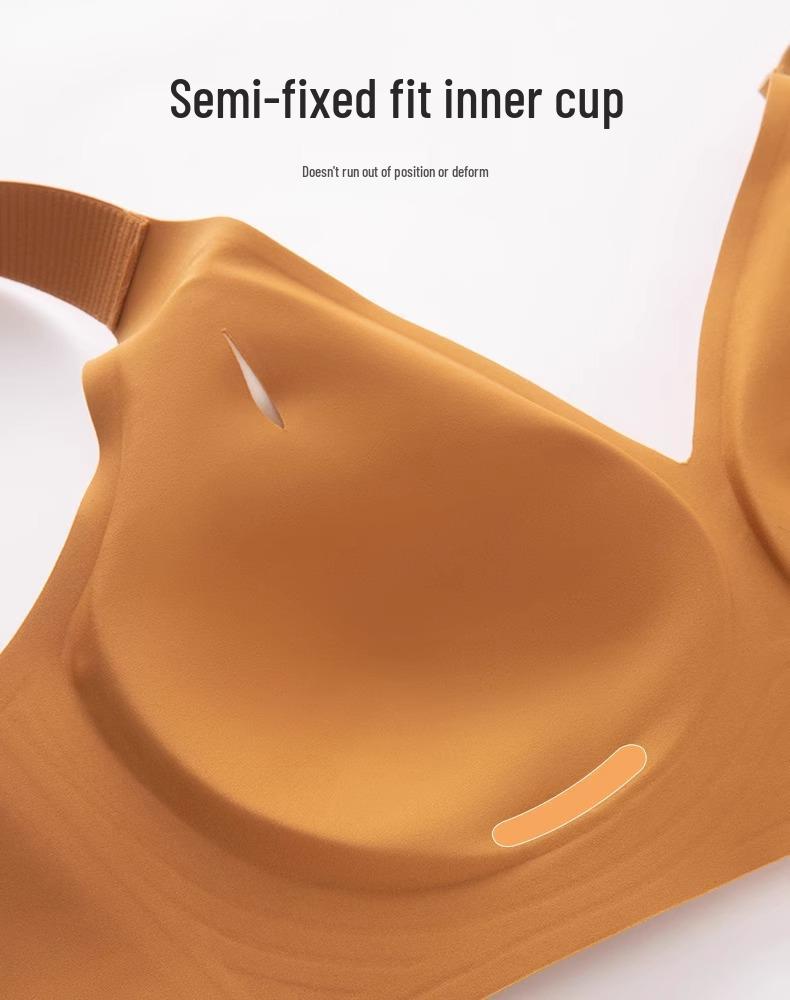 Seamless Women's Slimming Thin-Style Sports Bra with Rabbit Ear Cups and Side Support