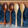 Stirring Spoon Food Grade Smooth Surface Wood Handmade Cooking Stirring Spoon with Ergonomic Handle Home