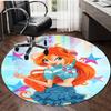 1pc Winx Club  Print Round Carpet Chair Round Carpet Suitable for Bedroom Living Room Home Decorative Carpet