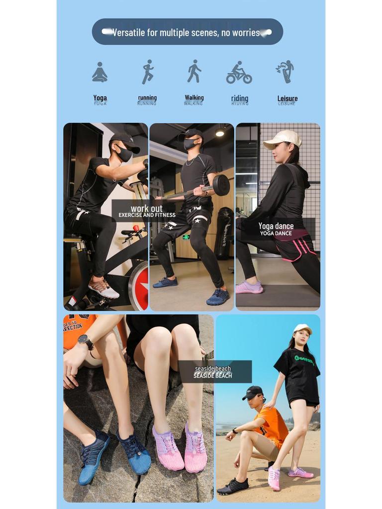 Cross-Border Outdoor Five-Finger Shoes: Perfect for Couples' Beach, Swimming, Hiking, and Fitness Adventures.