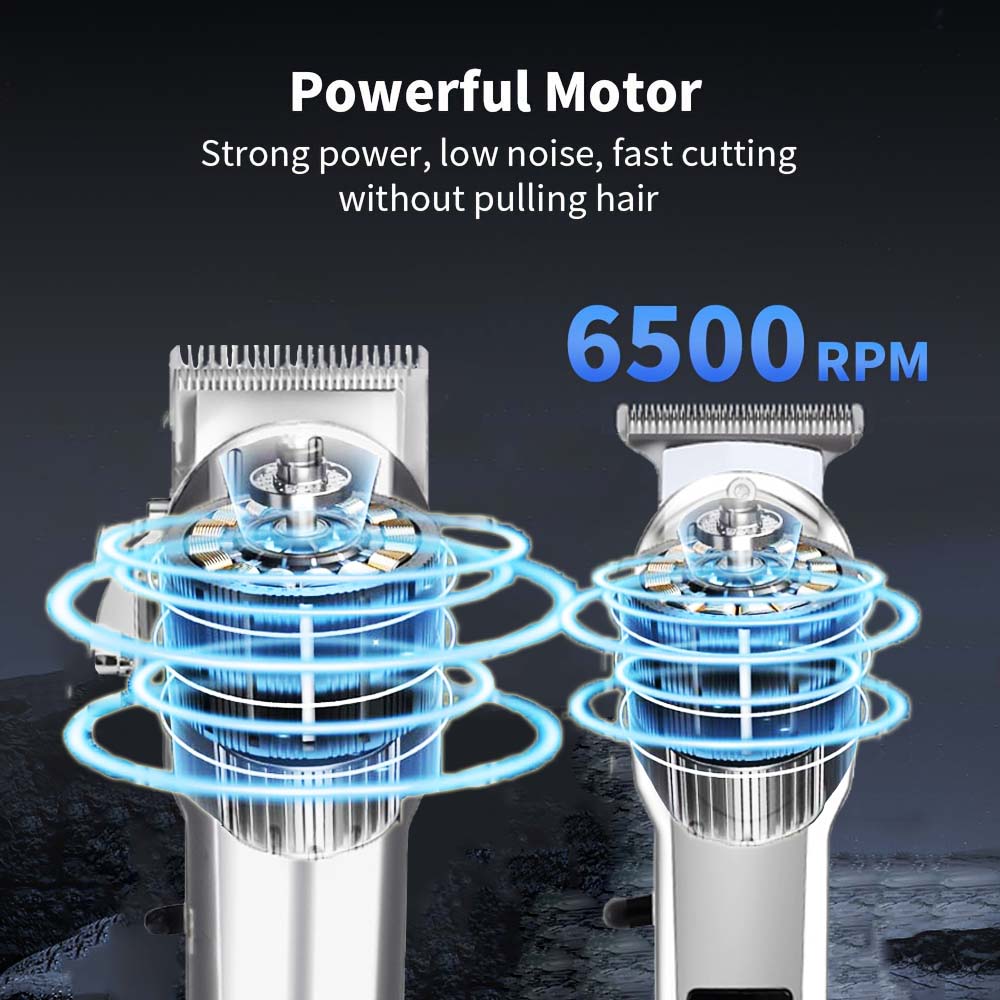 Cordless Electric Hair Clippers for Men,Professional Barber Clippers and Trimmers Set for Hair Cutting Kit with LED Display