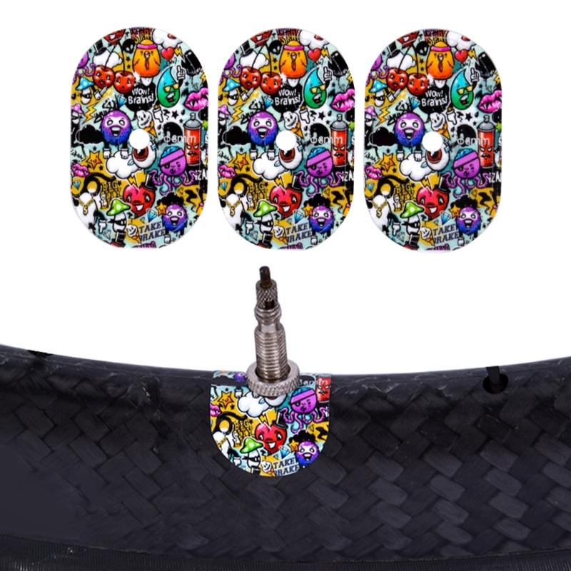 Наклейки на ниппели велосипедных шин Наклейка на воздушный сосок шины Фиксирующие наклейки на ниппели Защитные накладки Универсальные наклейки-подкладки на ниппели велосипеда