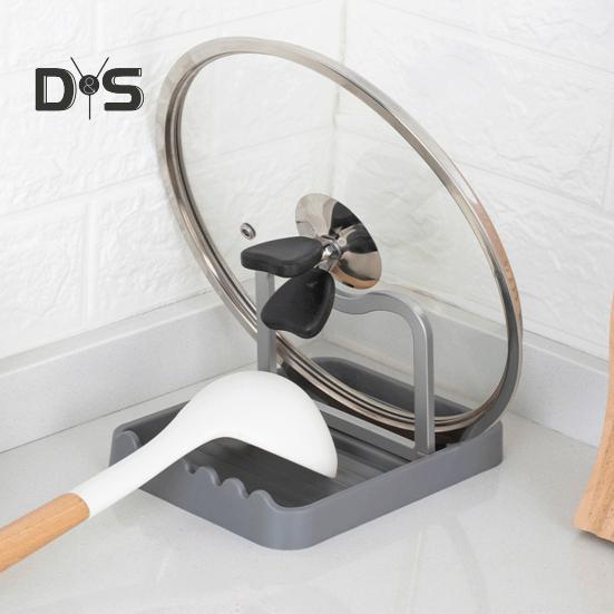 Держатель для крышки кастрюли Стойка для посуды Нескользящая конструкция Легко чистить Складная подставка для крышки кастрюли