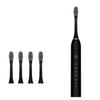 Adult Electric Toothbrush 6 Vibration Gears Waterproof Soft Hair USB Rechargeable Toothbrush Black