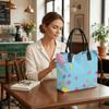  Cute Polka Dot Tote Bag Casual Large Capacity Shoulder Handbag for Daily Use