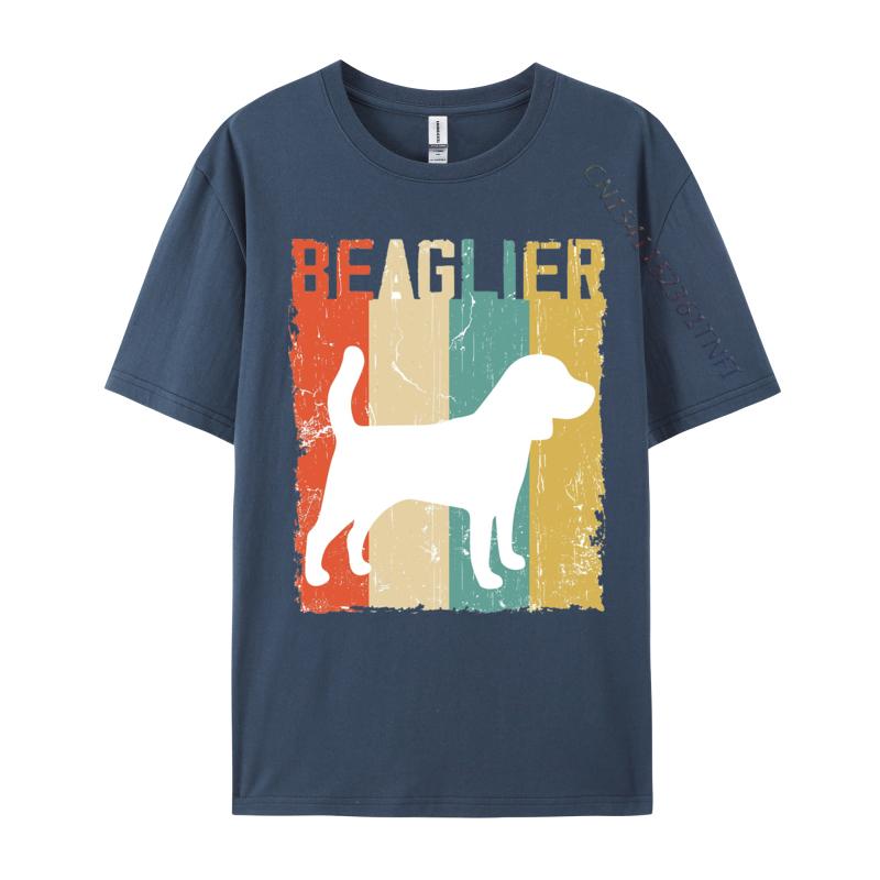 Beaglier Vintage Retro Classis Dog Tshirt Funny Shirt Cotton Student Unisex Tees Group Tshirts Design Plain