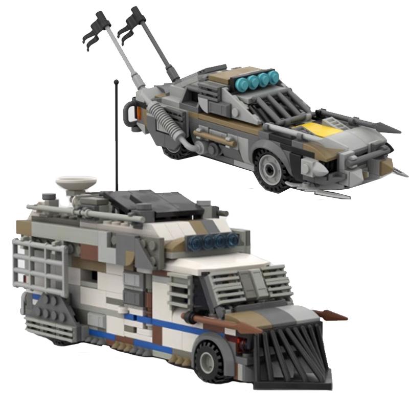 Bricklink Технический Автомобиль MOC Зомби-Судный День Автомобиль Связи и Автомобиль Судного Дня Мышечный Автомобиль Высокоскоростные Транспортные Средства Наборы Строительный Блок Набор Игрушки Игровые Наборы