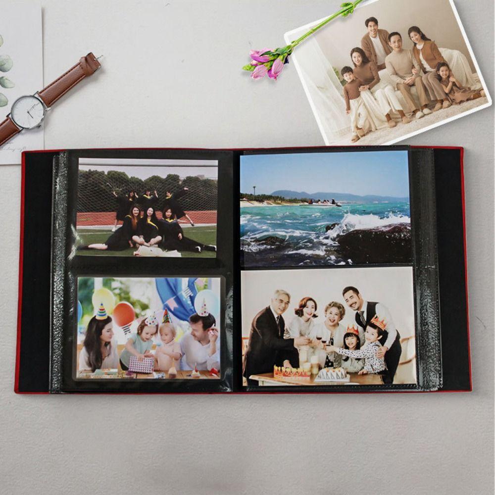 6-inch Picture Albums Book 200Pcs Large Scrapbook Album Linen Cover Photo Album  Family Anniversary