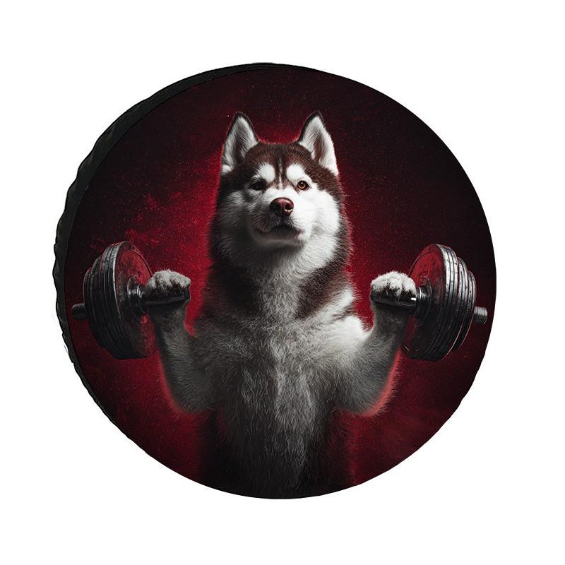Strong Husky Lifting Dumbbells Tire Cover Durable Outdoor Protective Spare Wheel Cover