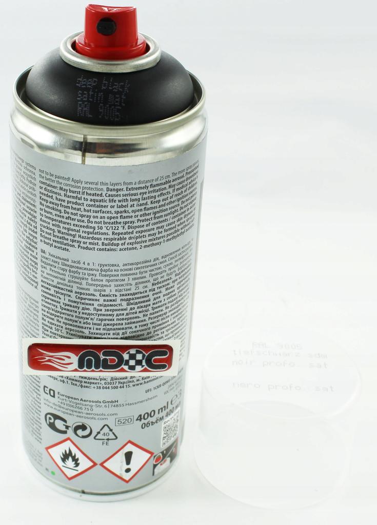 RUST STOP VARNISH Spray 4in1 400ml RAL 9005 BLACK