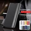 Luxury PU Leather + PC Plating Flip Case for iPhone Samsung Xiaomi Huawei OPPO VIVO Full-body Protective Book Cover