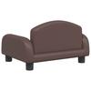 Brown Dog Bed 50 x 40 x 30 cm Faux Leather