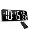 Цифровые настенные светодиодные большие Поддержка WiFi Автоматическое время Японские светодиодные цифровые большие Регулируемые Легкие Можно использовать как настенный будильник Повтор Память