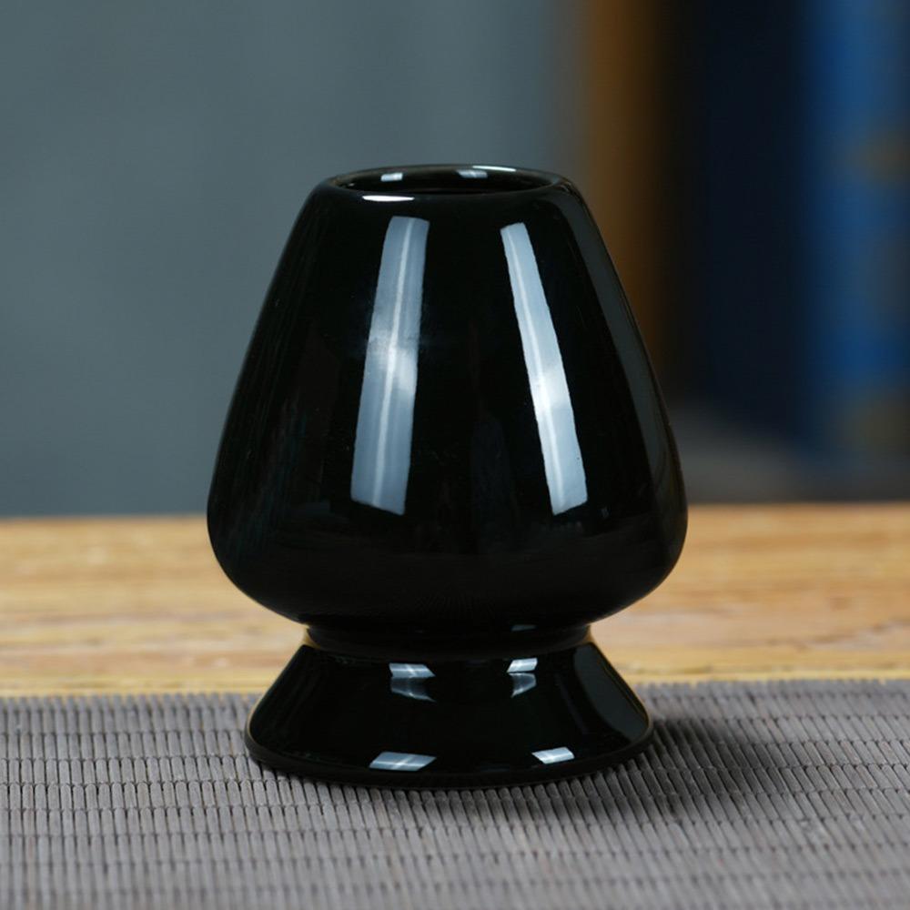 Solid Color Whisk Stand Holder Ceramic Bamboo Matcha Chasen Holder  for Tea Set Accessories