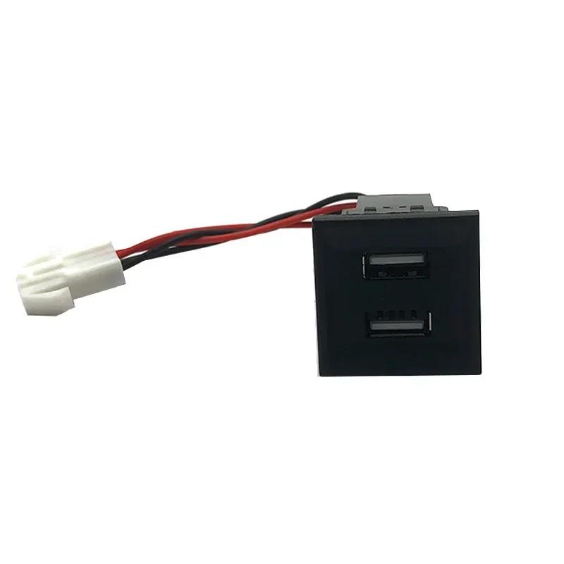 Автомобильный двойной USB-адаптер для зарядного устройства, гнездо для специального назначения Volkswagen для VW T5 Transporter 2003-2009 2.1A, переключатель для приборной панели