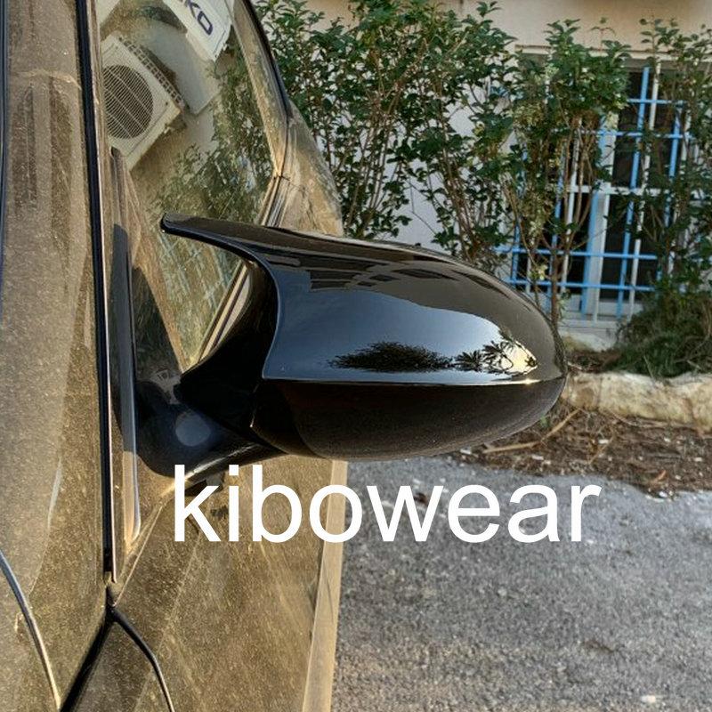 Черная крышка бокового зеркала Bat для BMW E90 E91 E92 E93 2010 2011 2013 E80 E81 E87 LCI Horn Shape заменить