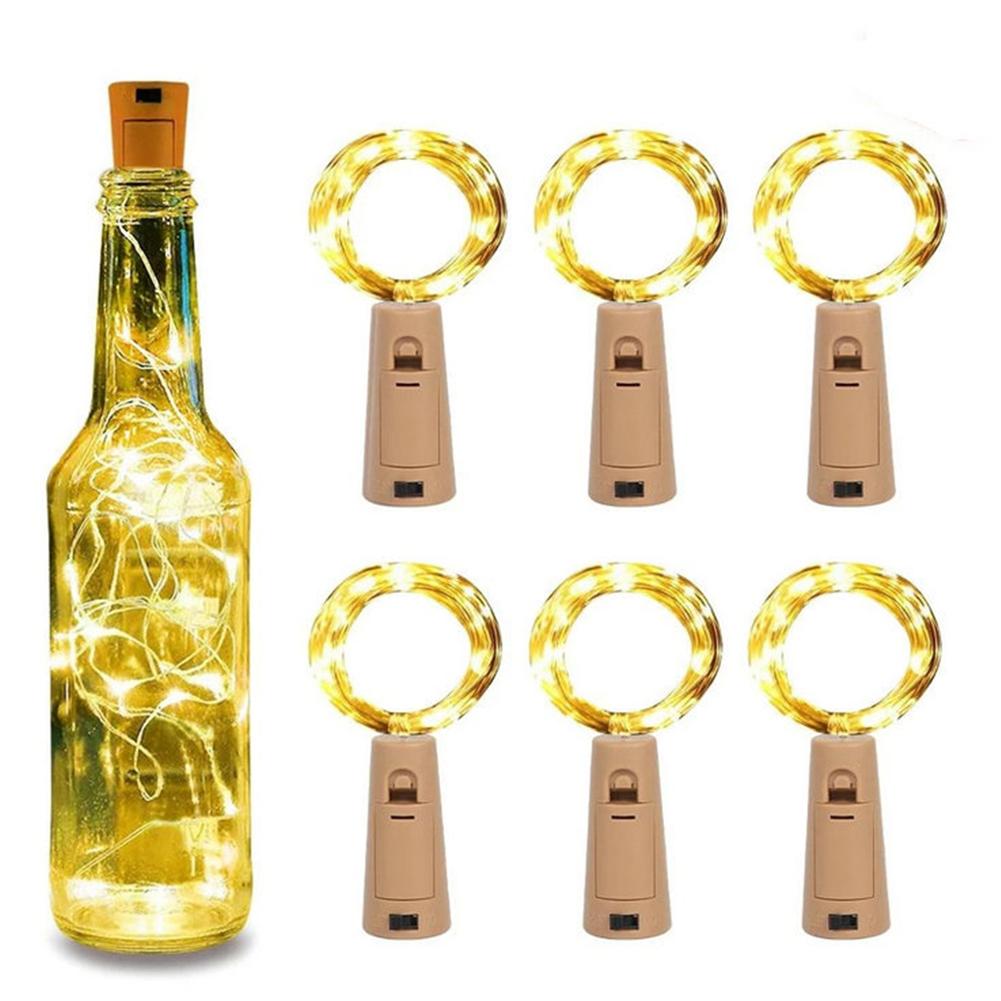 Подсветка для бутылки вина, 10 лампочек, установлены светодиодные батареи