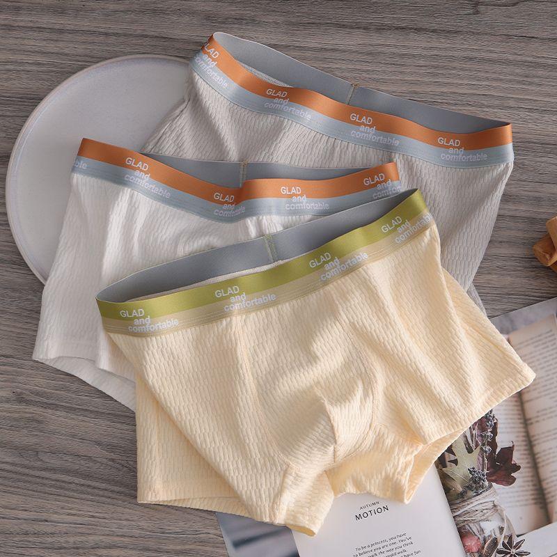 Новое хлопковое нижнее белье, мужские молодежные шорты, студенческие боксеры