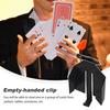 Metal Magic Card Clip for Magician Stage Illusions Poker Card Holder Clip for Stealing Cards Durable Gimmick Props Magic Trick Tool