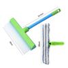12-Inch Silicone Window Squeegee Kit Single Ultrafine Fiber Cloth Cover Reusable Car Cleaning Tool Glass Cleaning Mop Gadget